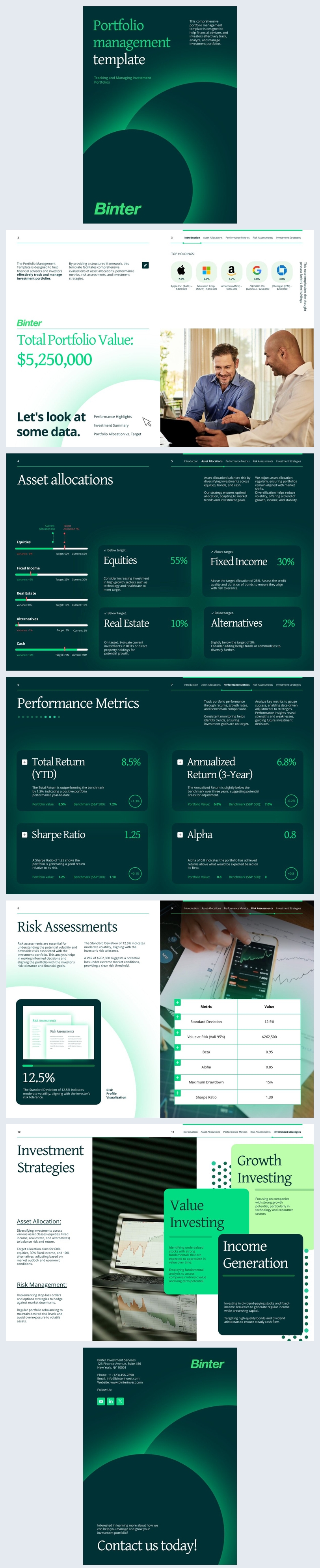 Ejemplo de gestión de portafolios