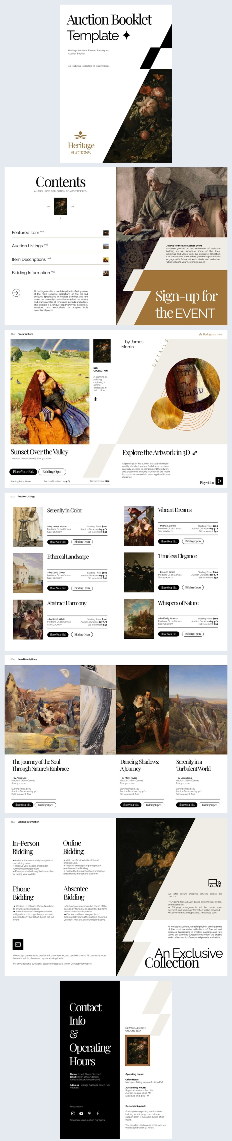 Auction Book Example Free: Auction Booklet Template - Flipsnack