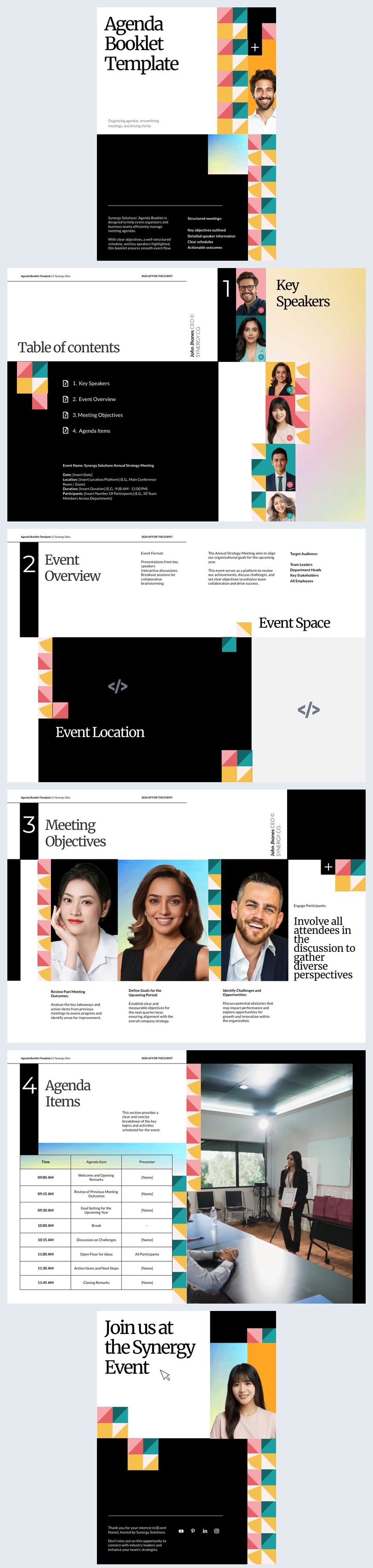 Agenda Booklet Design Sample