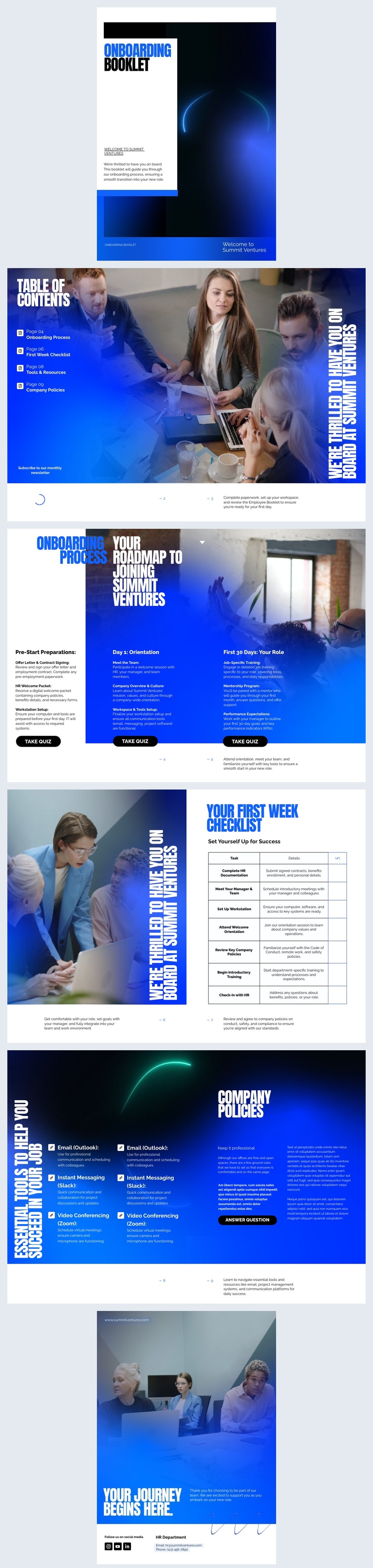 Free Onboarding Booklet Template Flipsnack