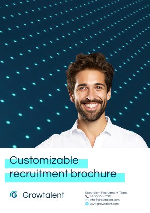 Muestra de diseño de folleto de reclutamiento