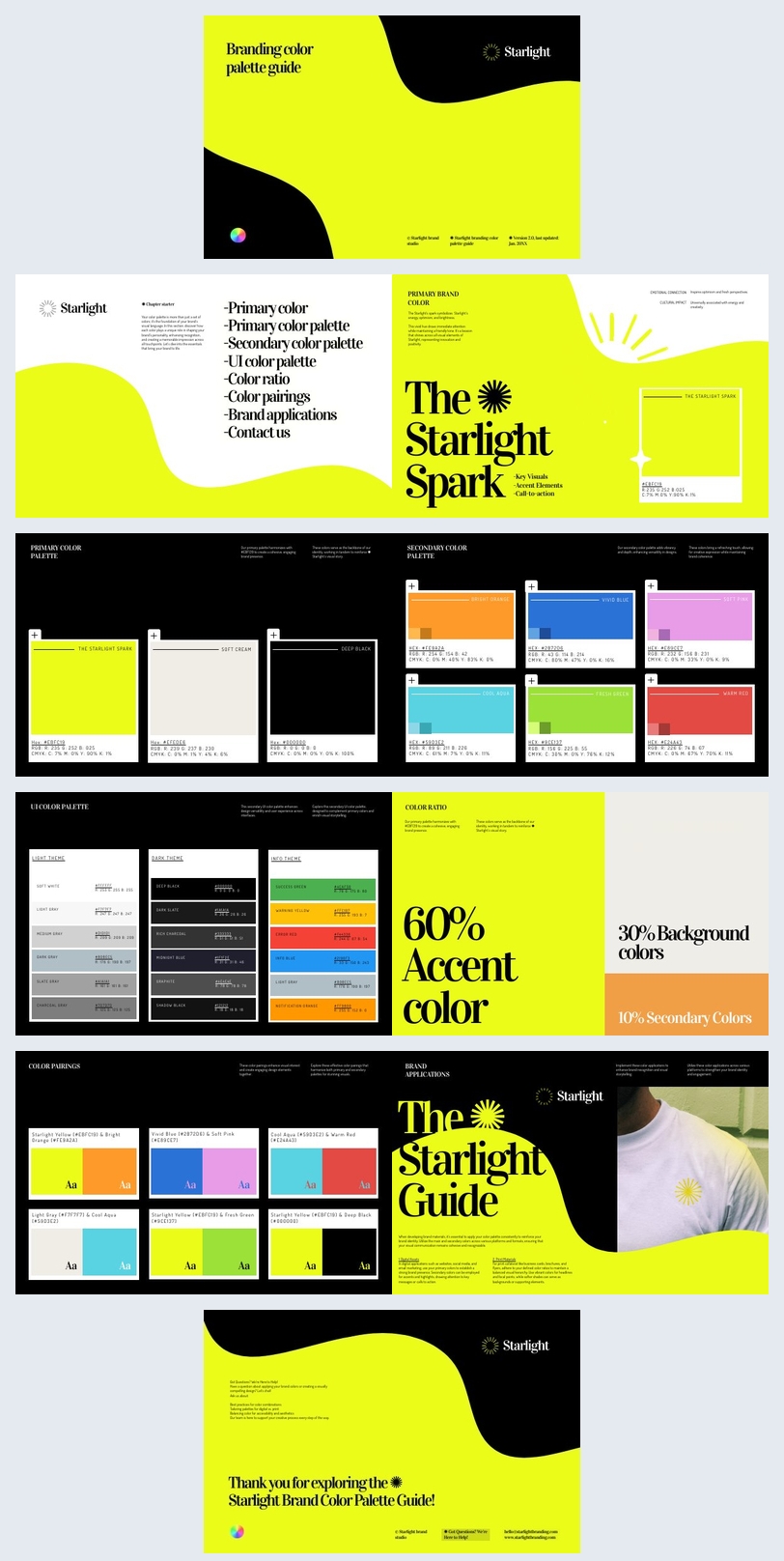 Esempio di guida alla tavolozza dei colori della brandizzazione