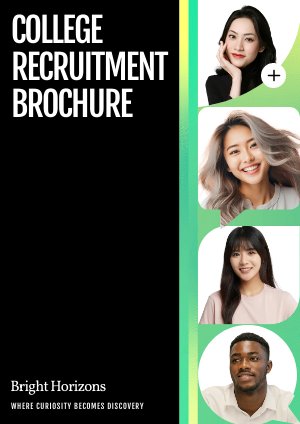 Muestra de diseño de folleto de admisión universitaria