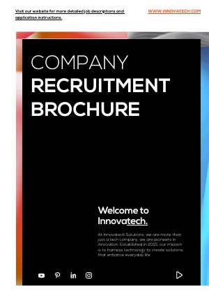 Ejemplo de folleto de reclutamiento empresarial