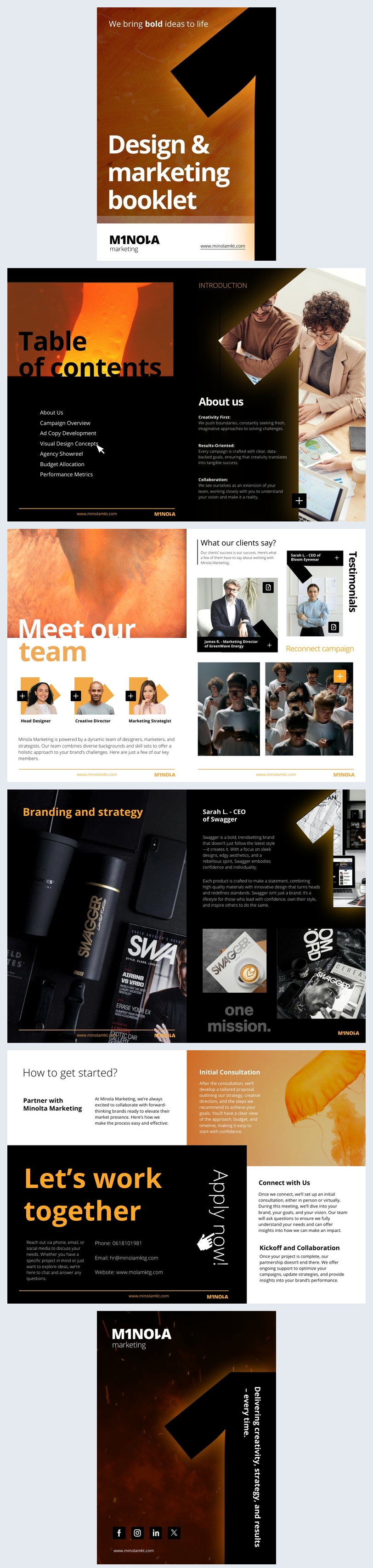 Marketing Booklet Design Example
