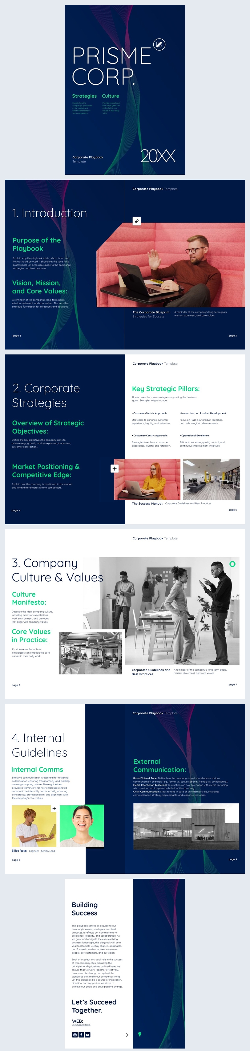 Corporate Playbook Template Flipsnack
