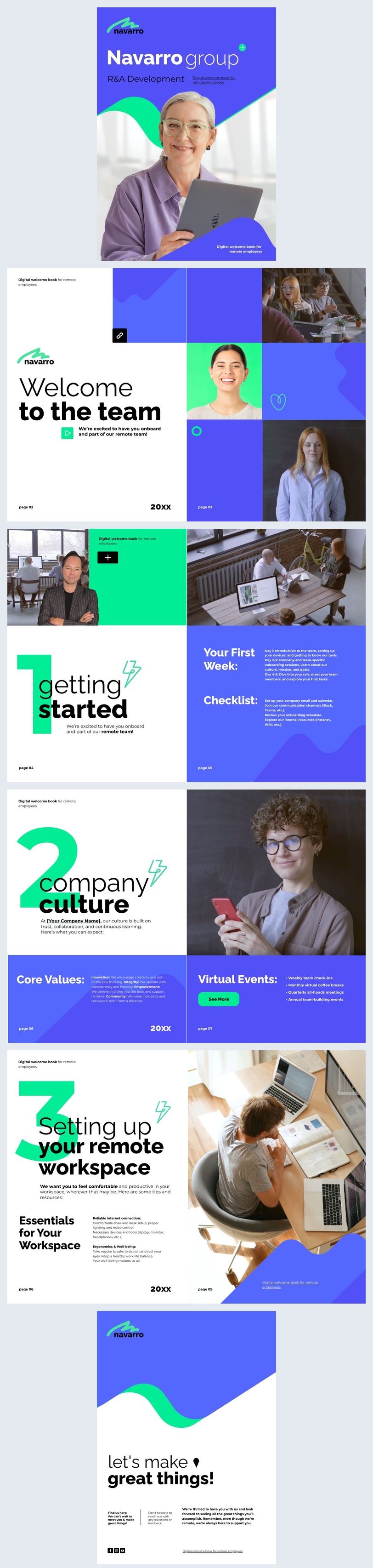 Esempio di modello grafico per opuscolo di benvenuto