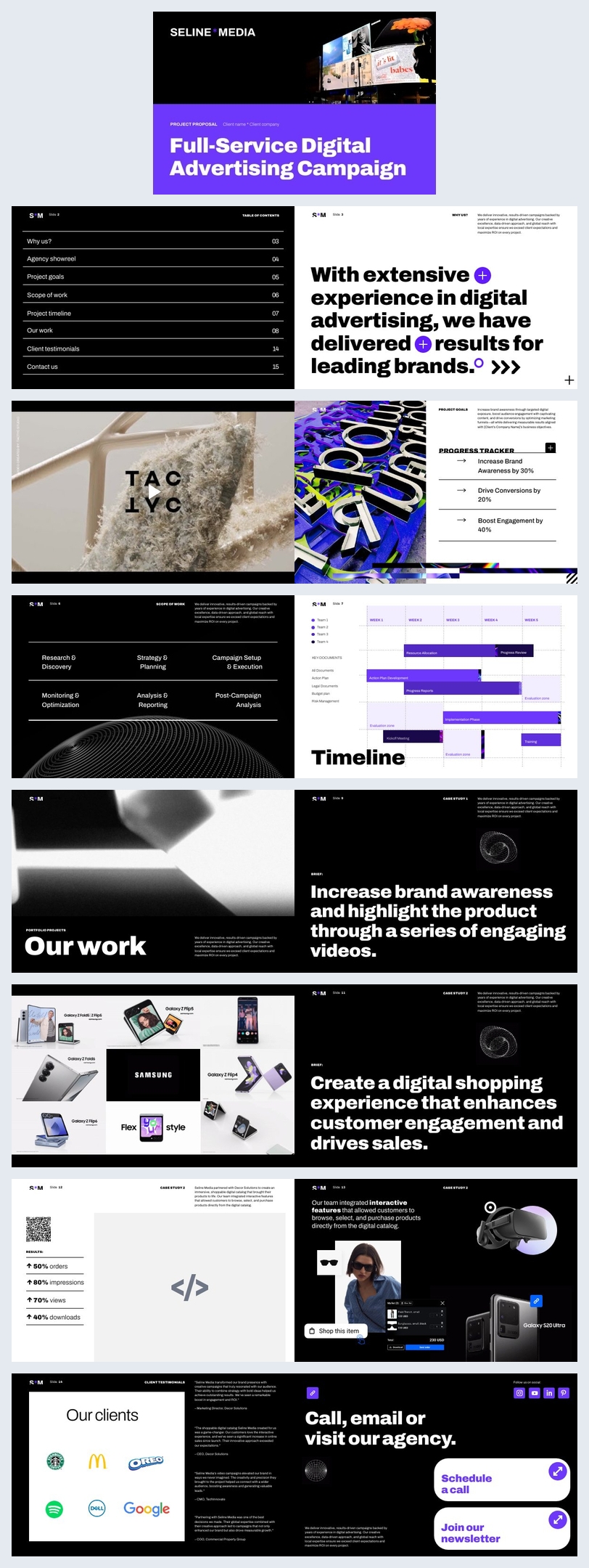 Digital Advertising Campaign Presentation Template Example