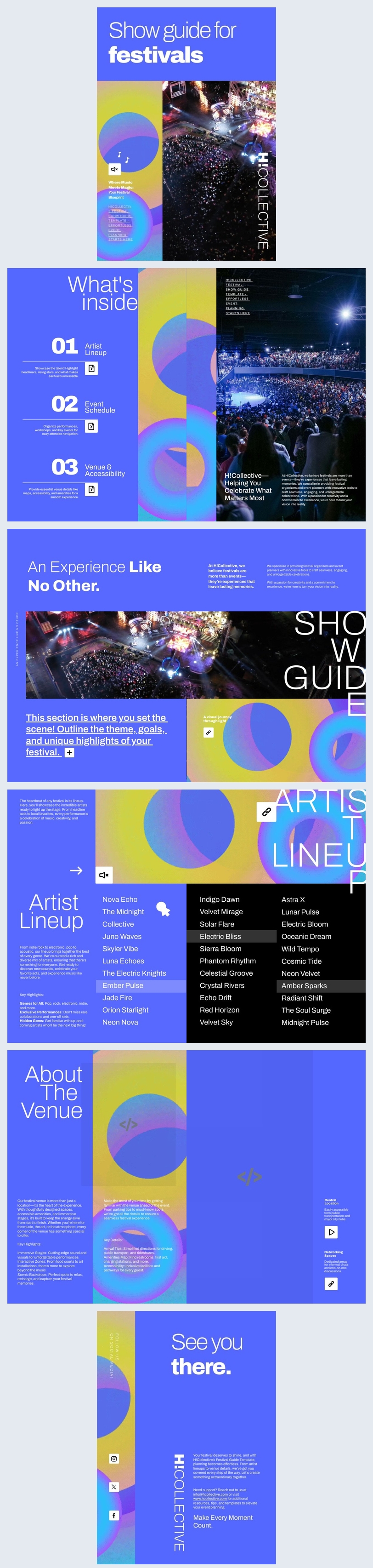 Show Guide for Festivals Template Design Idea