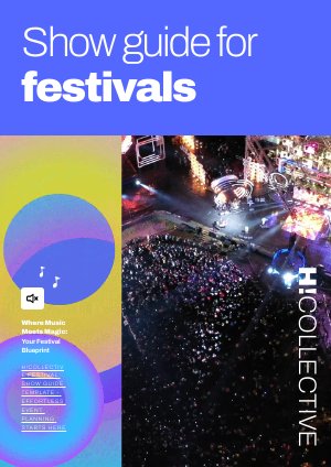 Idea de diseño de plantilla para guía de eventos para festivales