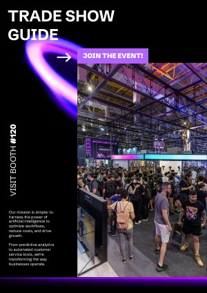 Ejemplo de plantilla digital de guía para evento de comercio