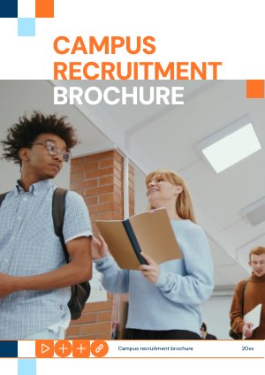 Ejemplo de plantilla para folleto de inscripción en campus