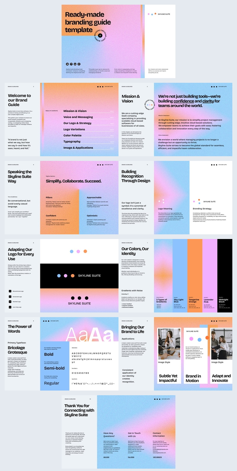 Digital Branding Guide Template Example