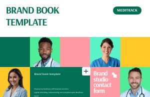 Ejemplo de diseño de plantilla creativa de manual de marca