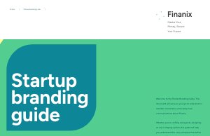 Idea de diseño de plantilla de guía de marca para startups