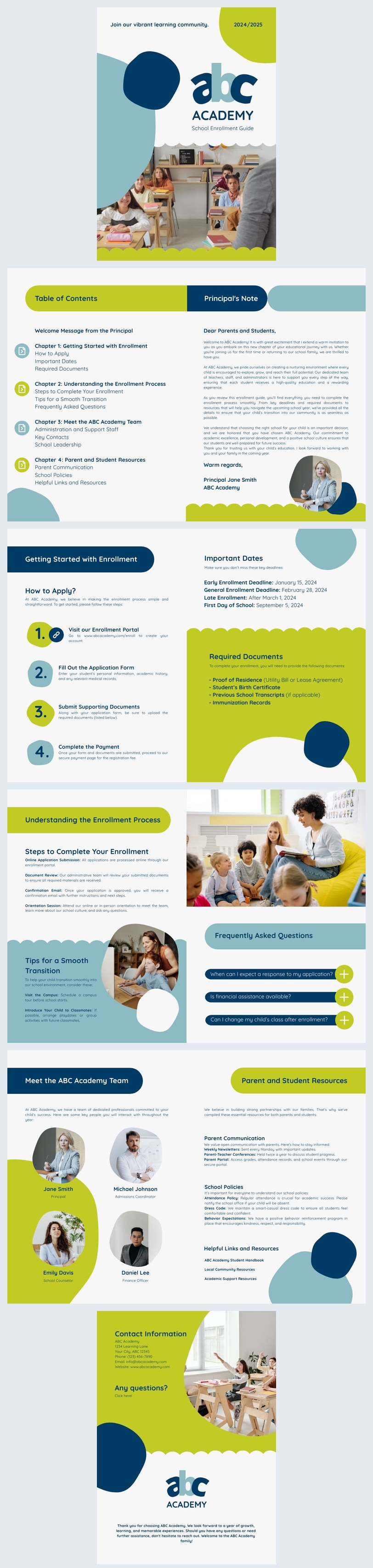 Editable School Enrollment Guide Template - Flipsnack