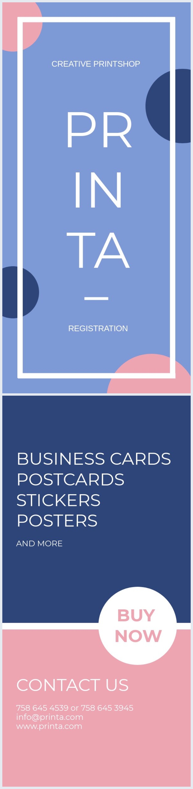 Bunter Druckerei-Flyer