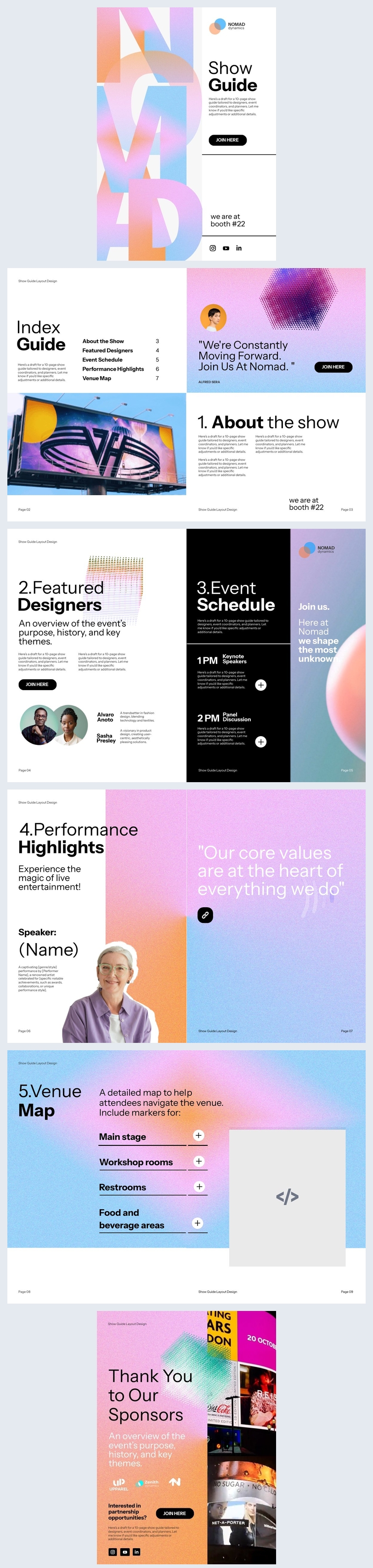 Colorful Show Guide Template Design Example
