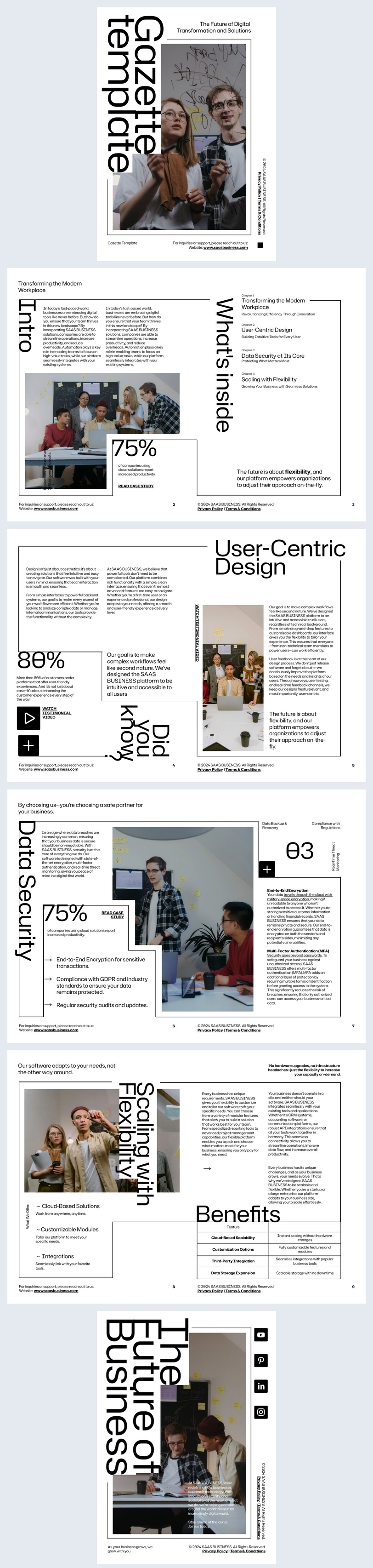 Business Gazette Template Example