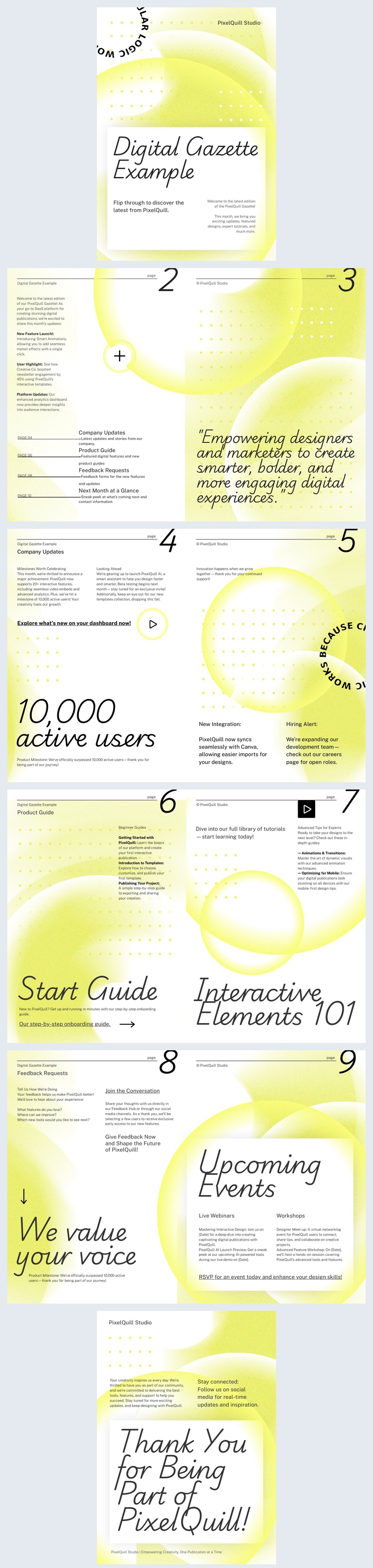 Digital Business Gazette Template Example