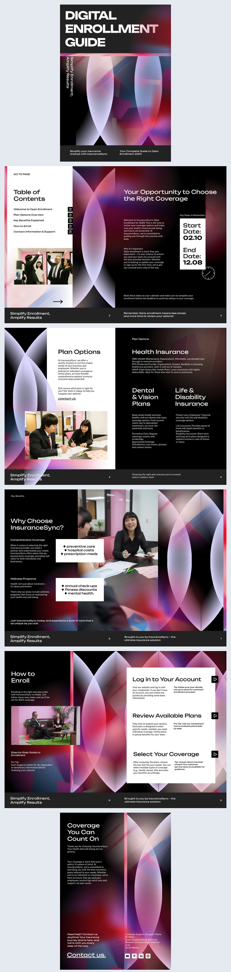 Digital Enrollment Guide Template Design Idea