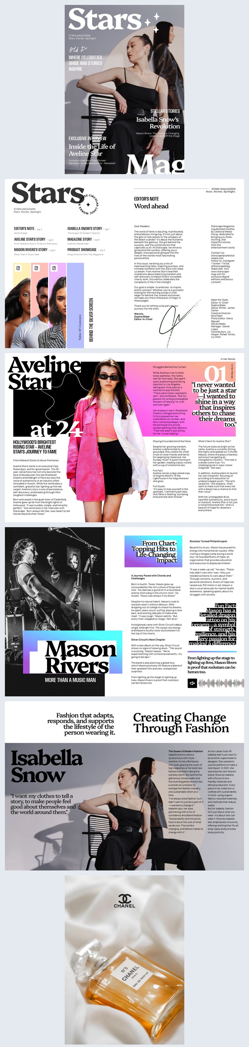 Creative Digital Magazine Template Design Example