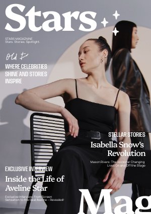 Ejemplo de diseño de plantilla de revista digital creativa