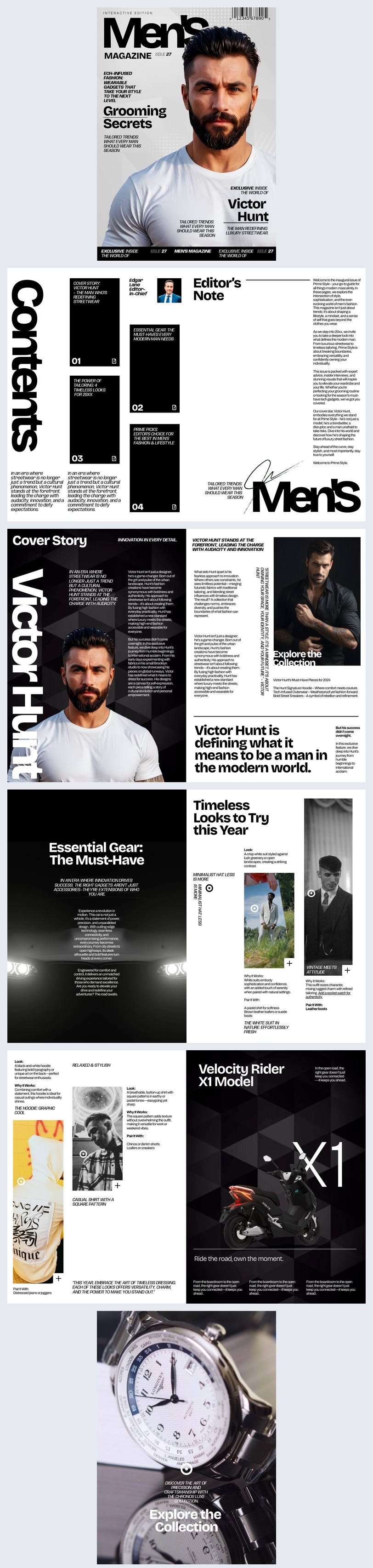 Interactive Digital Magazine Template Design Idea