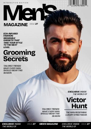 Idea de diseño de plantilla de revista digital interactiva