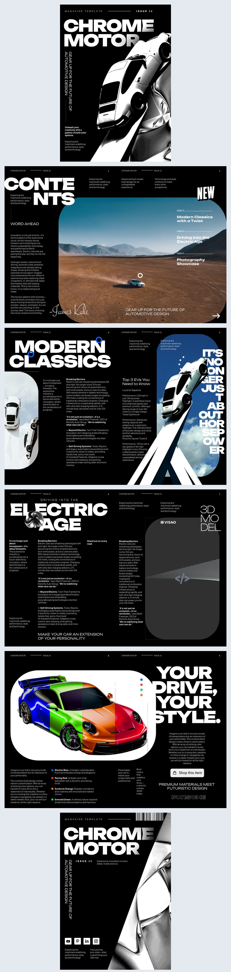 Artistic Magazine Template Design Example