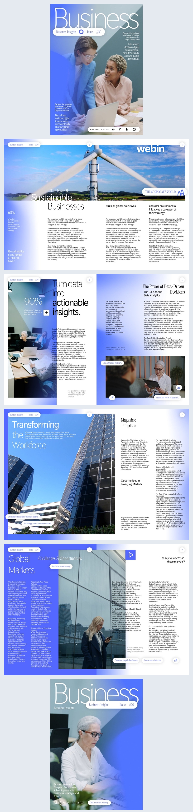Engaging Digital Business Magazine Template - Flipsnack