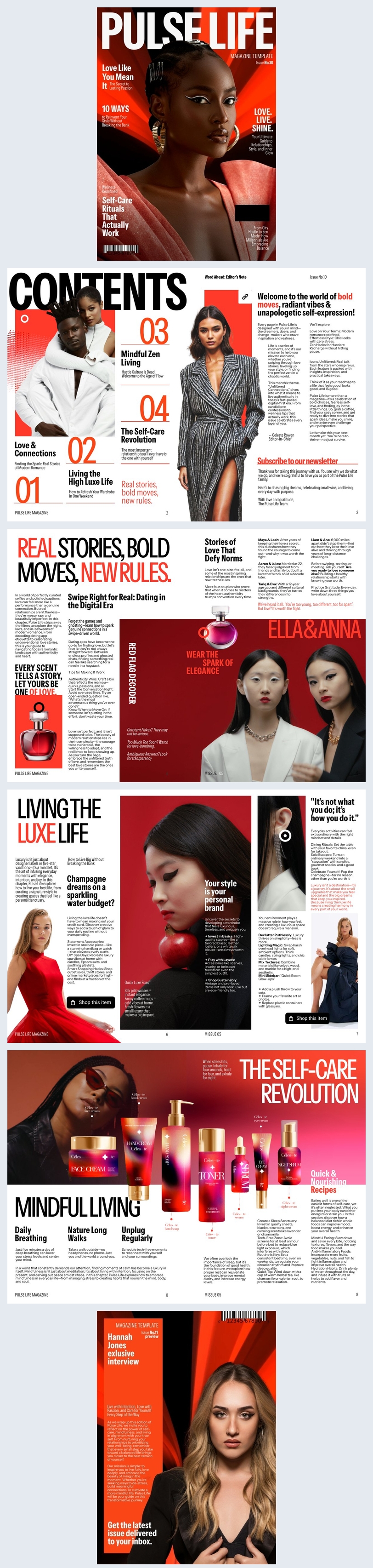 Dynamic Lifestyle Magazine Template Example