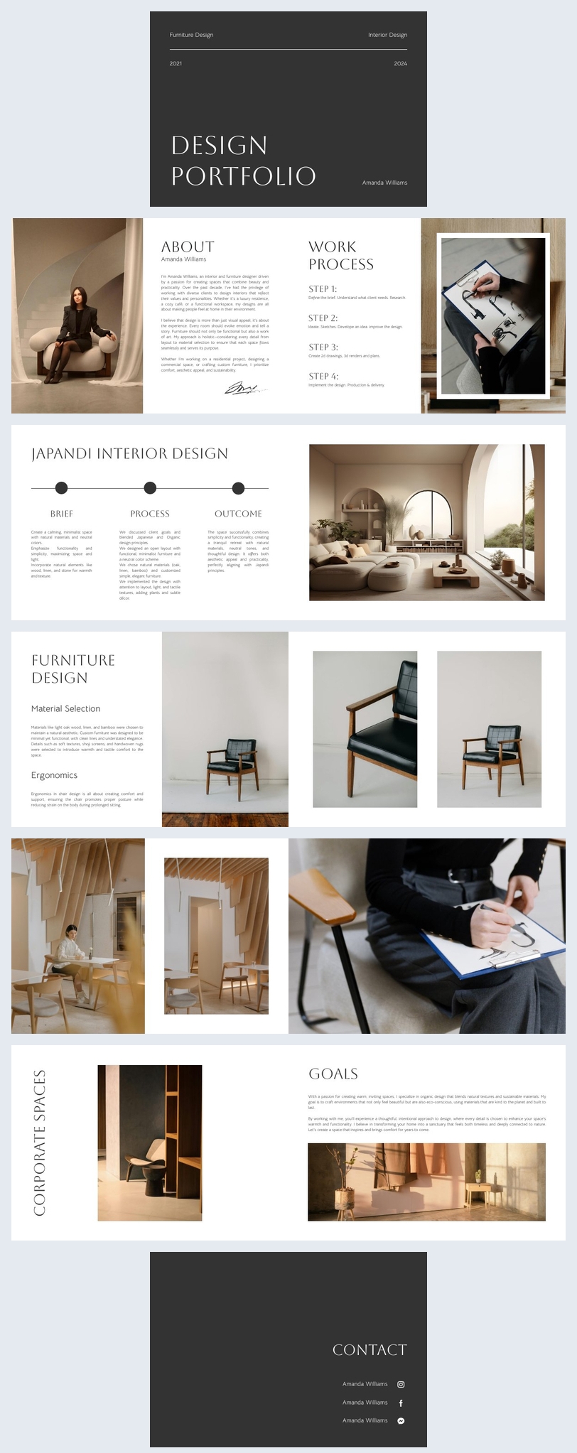 Sleek Design Portfolio Template Design Example