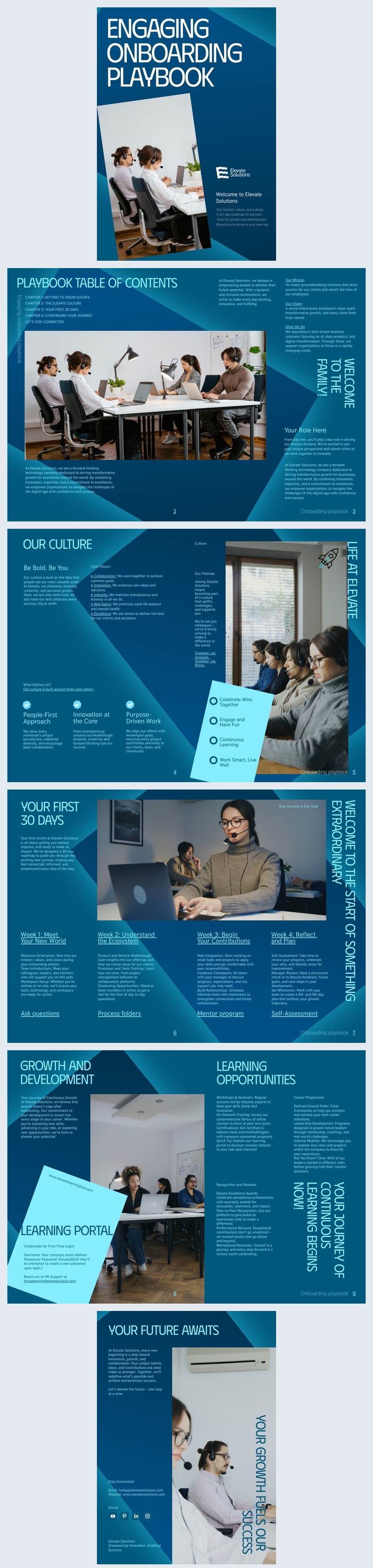 Engaging Onboarding Playbook Template Example