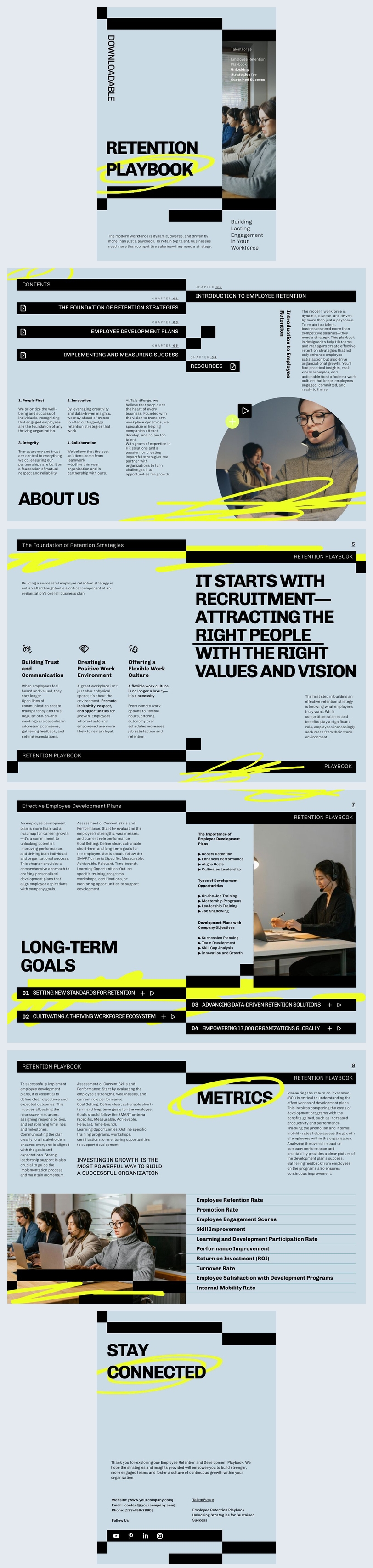 Exemplo de modelo personalizável de manual de retenção