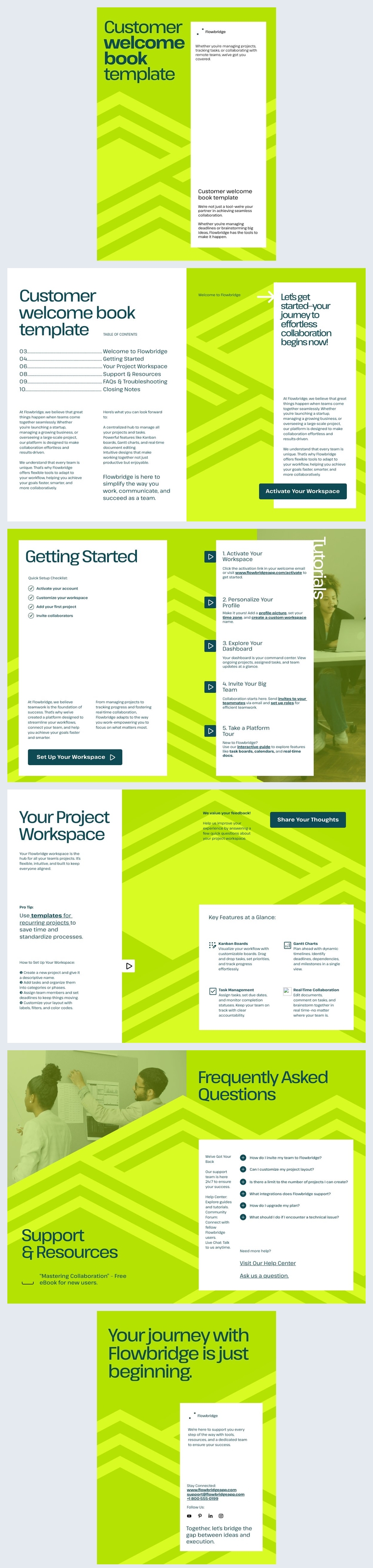 Esempio di modello di libro di benvenuto interattivo per clienti