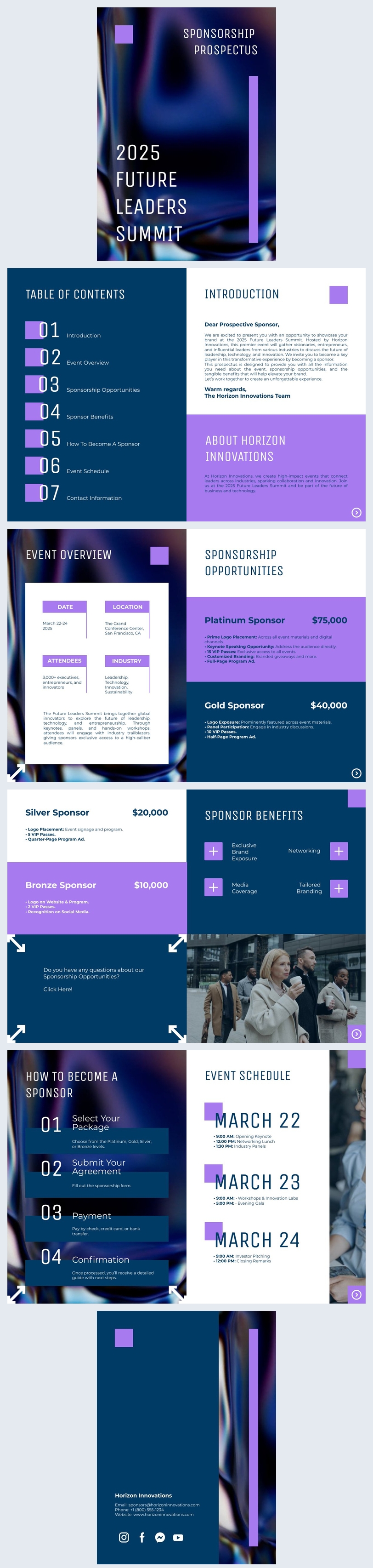 Professional Brochure Event Template Example