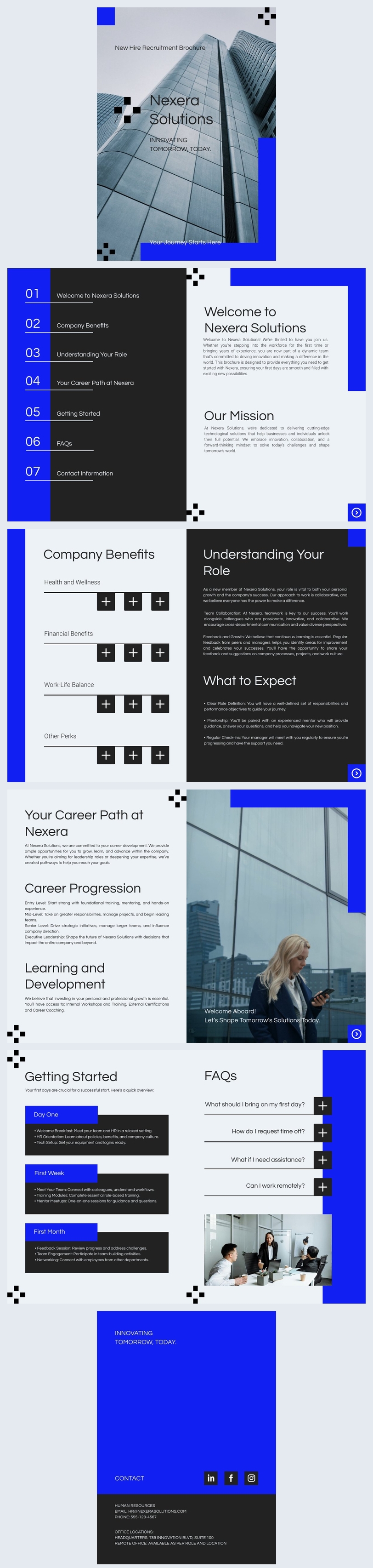 Digitale Unternehmensbroschüren-Vorlagenbeispiel