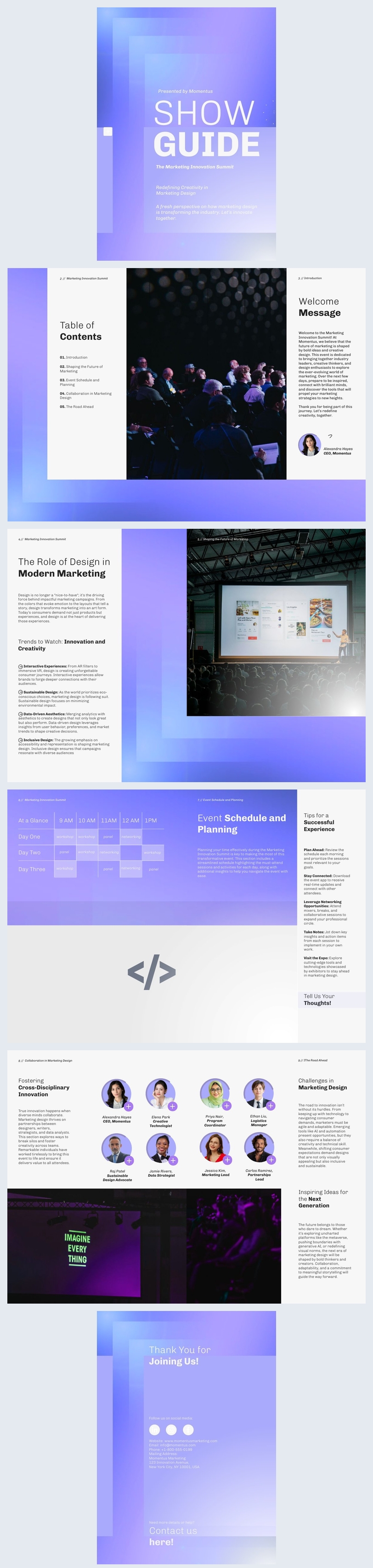 Professional Show Guide Template Example