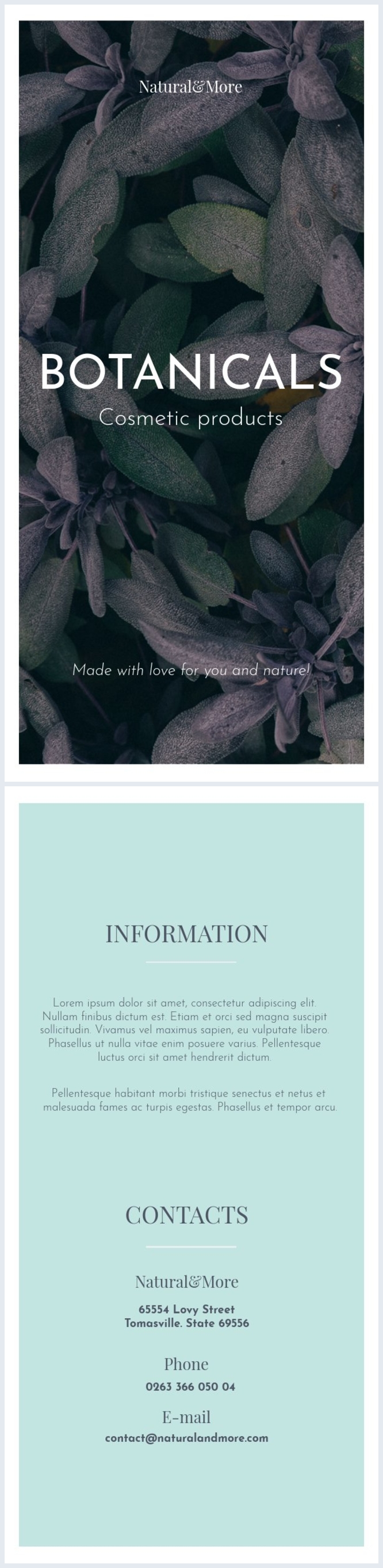 Bio Kosmetik Flyer Vorlage Design Flipsnack