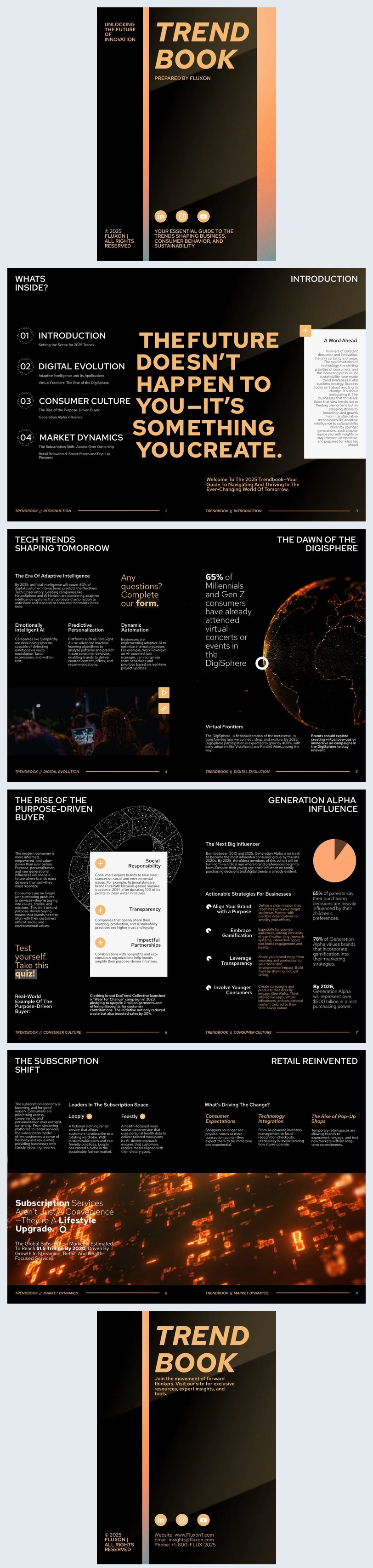 Interaktives Geschäftsberichtsvorlagenbeispiel