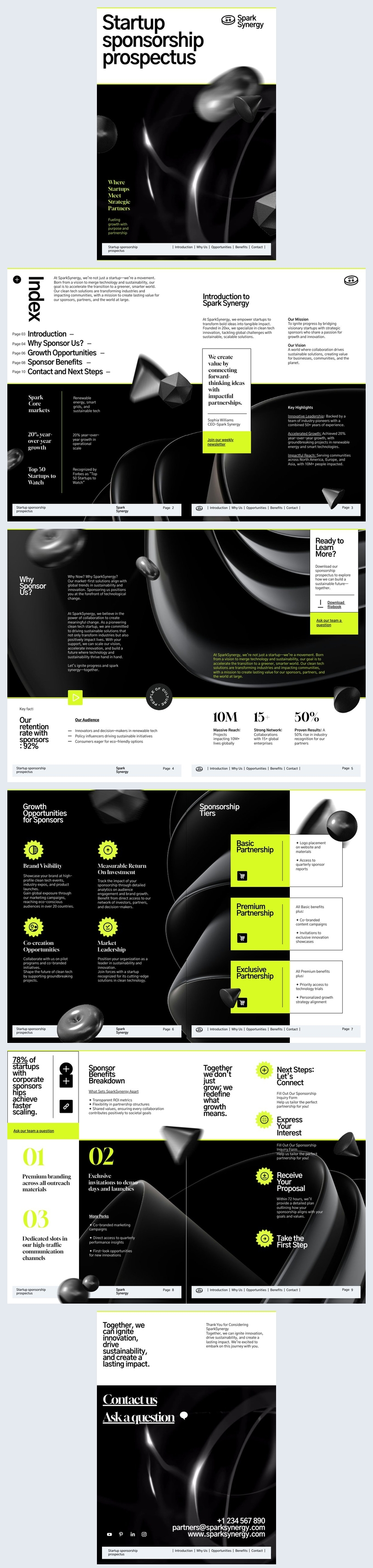 Free Startup Sponsorship Prospectus Brochure Template Flipsnack