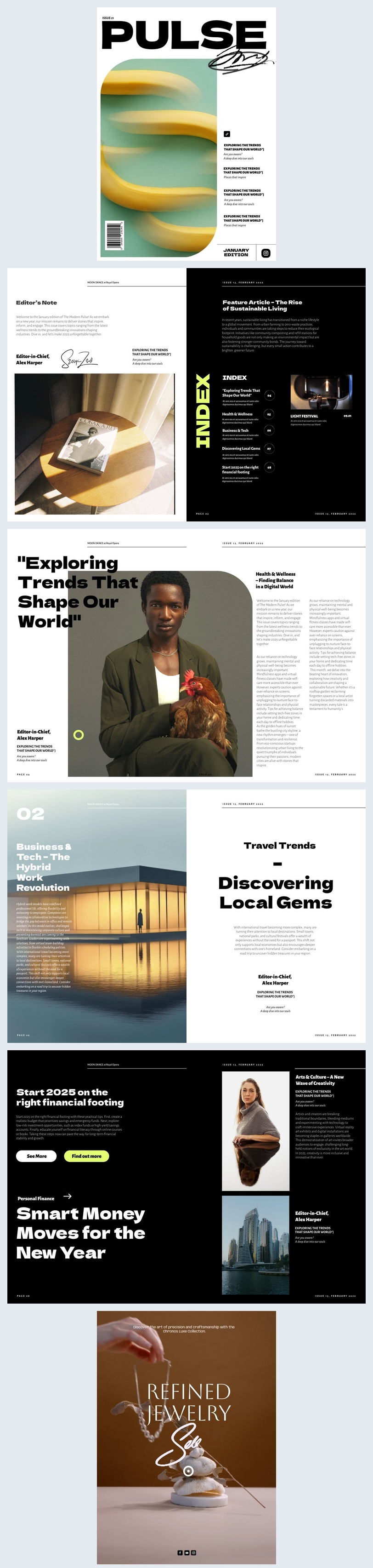 Exemplo De Modelo De Revista De Estilo De Vida Sofisticada