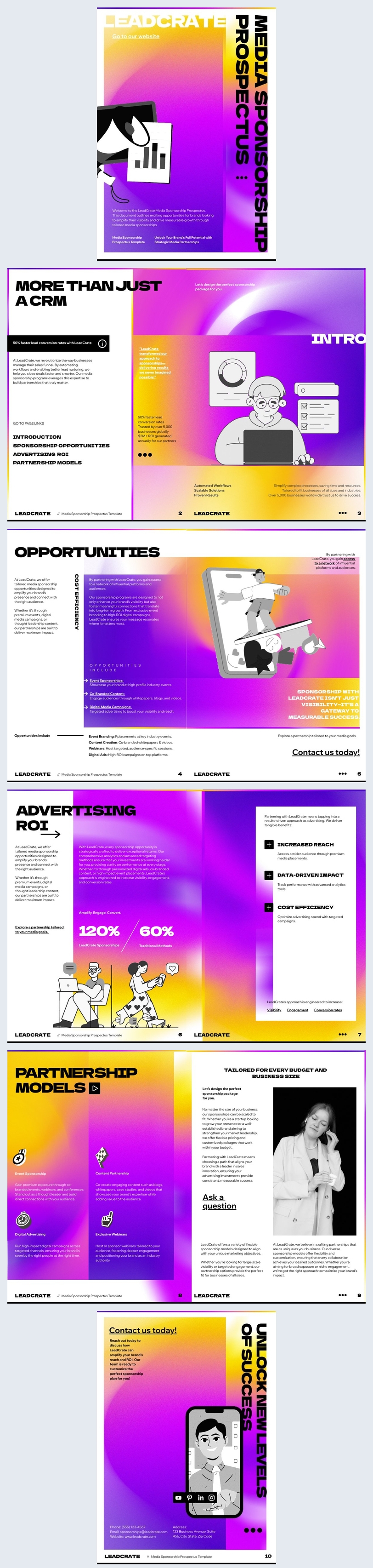 Medien-Sponsoring-Prospektvorlage Designidee