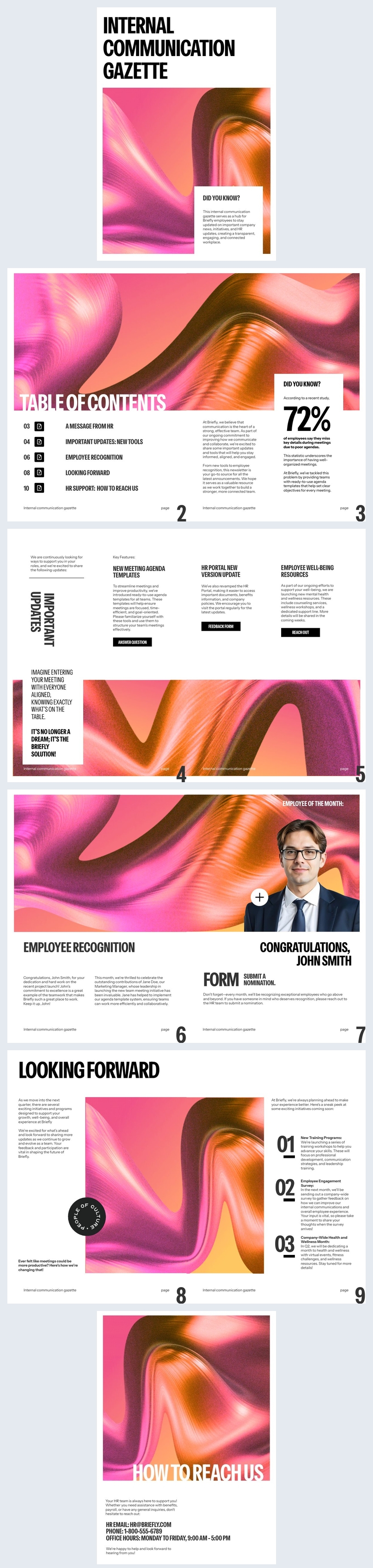 Internal Communication Gazzete Template Example