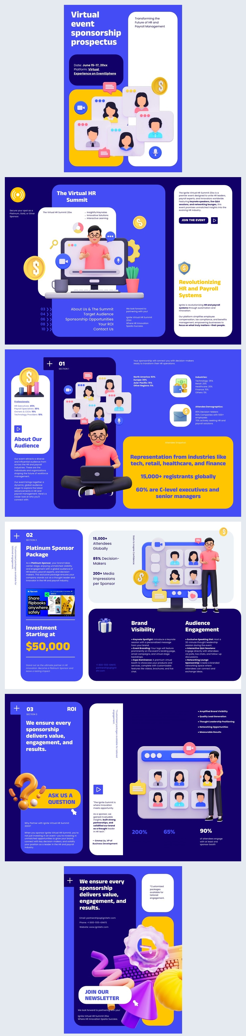 Virtual Event Sponsorship Prospectus Design Idea