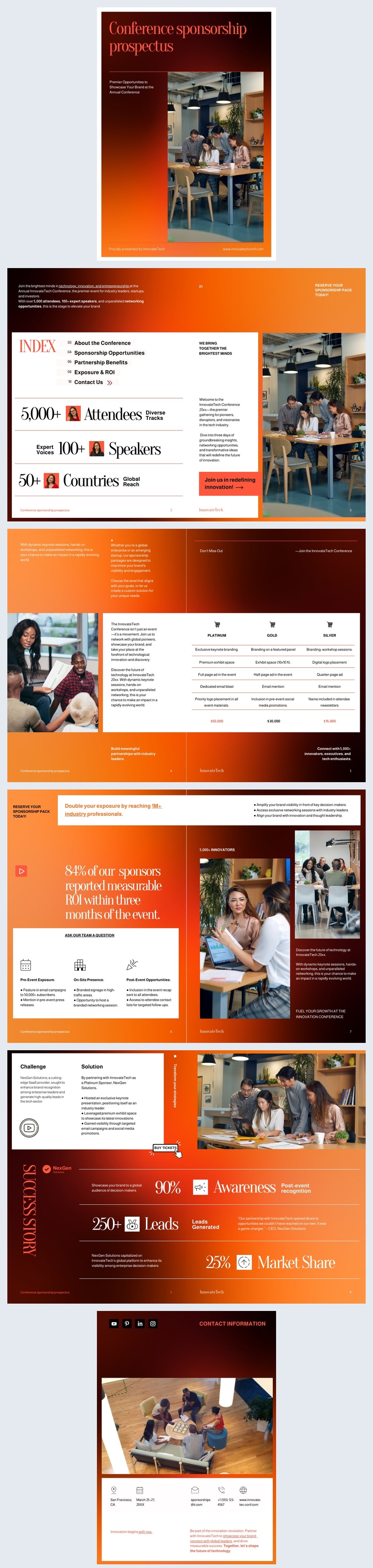 Konferenz-Sponsoring-Prospektvorlage Design-Idee