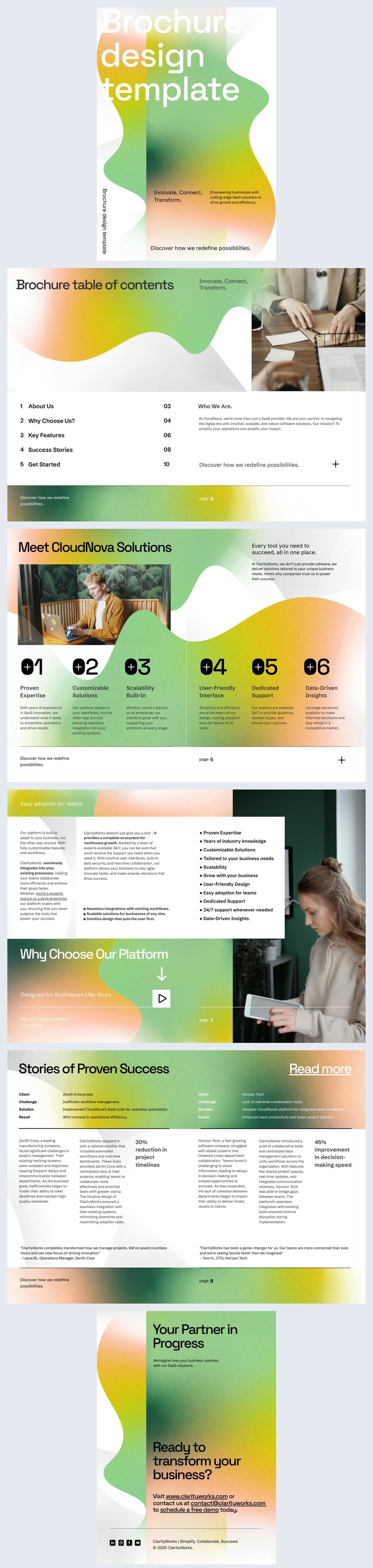 Bearbeitbare Broschüren-Design-Vorlage Design-Idee