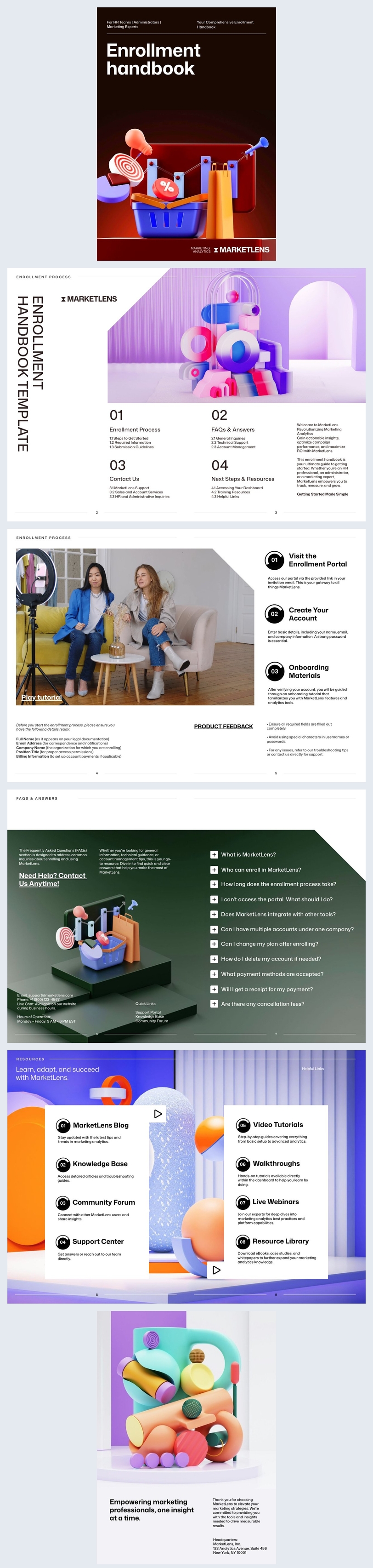Editable Enrollment Handbook Template Example
