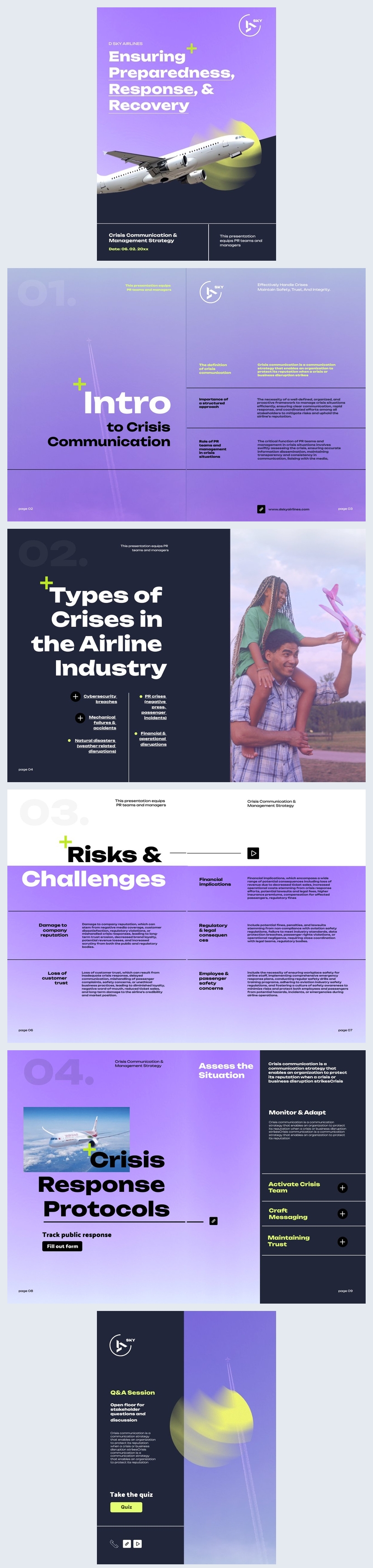 Interactive Business Presentation Template Design Example